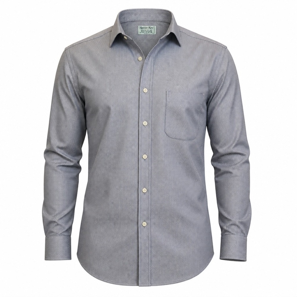 Hilditch & Key Jermyn Street London Blue Gingham Dress Shirt Mens 17.5 44 (Z38)